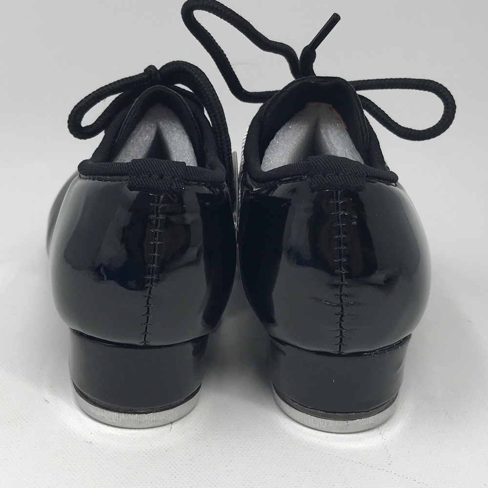 WUIWUIYU Lace Up Tap Dancing Shoes, Unisex Kid's Size 12(B)28  - Black - Picture 5 of 10